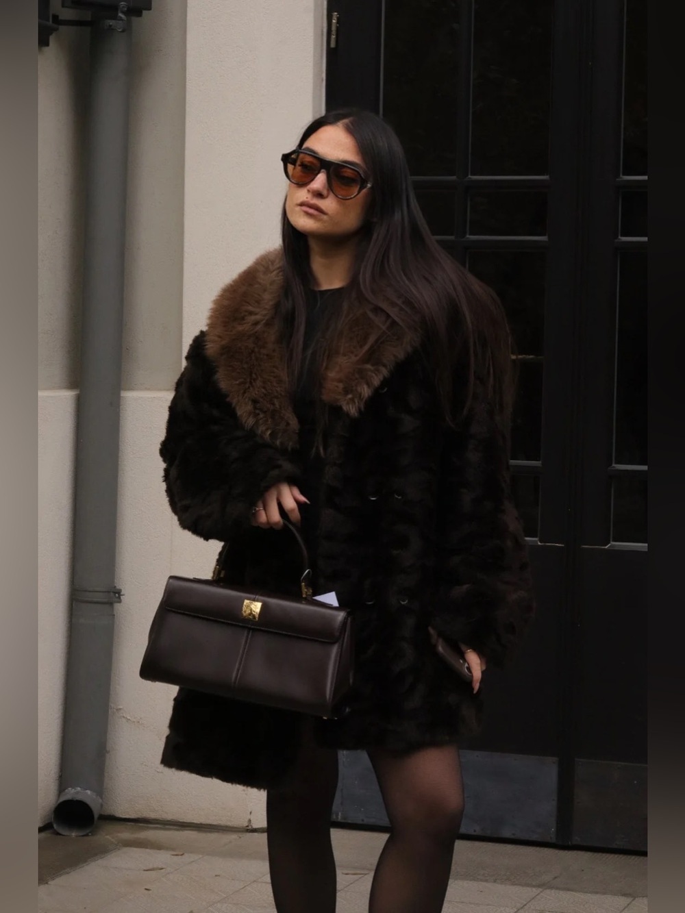 Vintage Yves Saint Laurent Leather Top Handle Bag